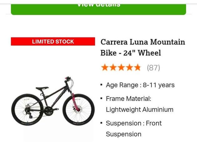 Vand Bicicleta Carrera Luna in Woodford Green