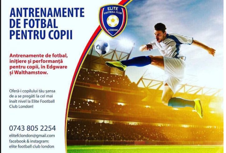 Recrutam ANTRENORI de fotbal - Elite Football Club London