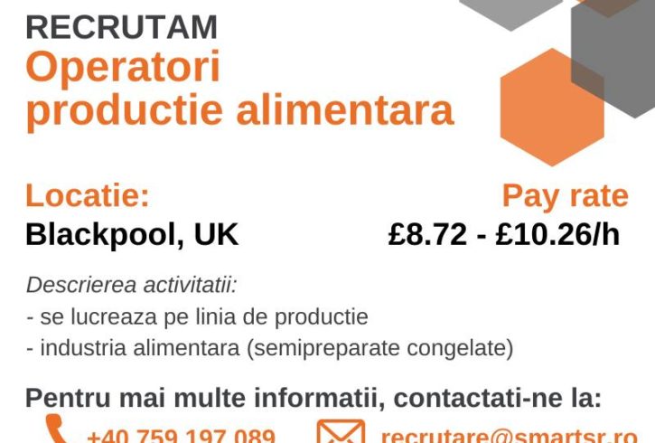 Operatori Productie Fabrica in Blackpool UK Operatori Productie Fabrica in Blackpool UK