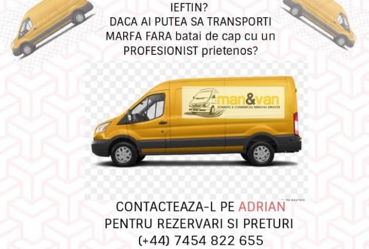 transport cu VAN-ul in Londra si UK